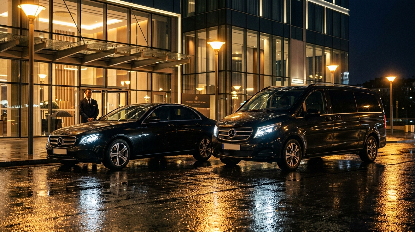 Transport VTC Premium Oyonnax — Flotte de prestige Mercedes-Benz, disponible 24h/24